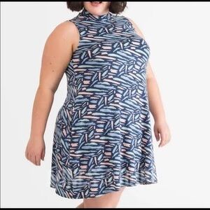 Agnes & Dora Mock Neck Swing Tank ~ Art Night